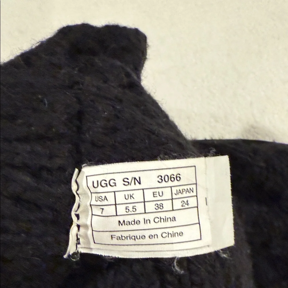 UGG Black Ankle Boots with Button Detail - Picture 9 of 9
